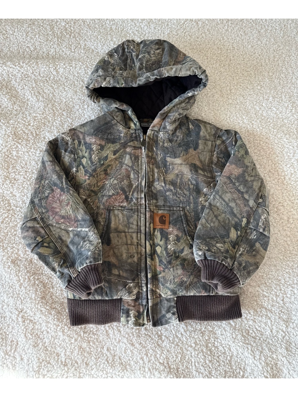Carhartt Camo Hooded Jacket - Brown, Green, Gray